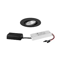 LED-Einbaustrahler 230 V AC, 50 Hz, 7 W, 3000K, schwarz