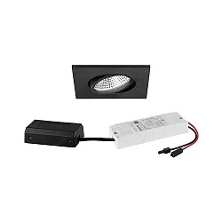 LED-Einbaustrahler 230 V AC, 50 Hz, 7 W, 3000K, schwarz