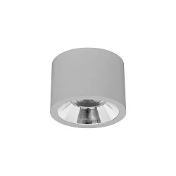 LED Aufbau-Downlight APOLLO MAXI, Ø 20.8cm, Reflektor glatt, CRi >90, UGR <19, DALI, 20.5W 3000K 55°, silber