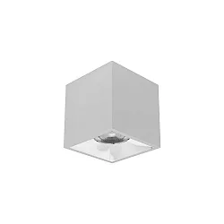 LED Aufbau-Downlight APOLLO MAXI, 20.8x20.8cm, Reflektor glatt, CRi >90, UGR <19, DALI, 20.5W 3500K 55°, silber