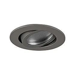 Recessed loudspeaker 3/4W, 20 Ohm, round, DA Ø 6.8cm, IP20, swivelling, matt titanium