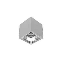LED Aufbau-Downlight APOLLO MAXI, 20.8x20.8cm, Reflektor facettiert, CRi >90, UGR <19, schaltbar, 20.5W 4000K 55°, silber