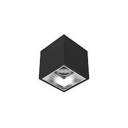 LED Aufbau-Downlight APOLLO MAXI, 20.8x20.8cm, Reflektor facettiert, CRi >90, UGR <19, schaltbar, 20.5W 3000K 55°, schwarz