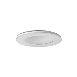 Recessed downlight cover UP for MR16 LED module max. 14W, IP44, round, alu / decor glass, excl. driver, fixed, white / clear