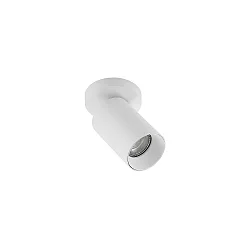 Deckenstrahler TAGES, 1-flammig, rund, Ø 8cm, GU10, dreh- /  schwenkbar, Aluminium, strukturweiß