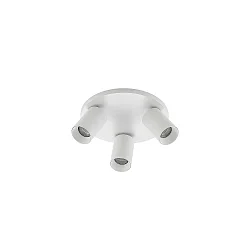 Deckenstrahler TAGES, 3-flammig, rund, 3x GU10, dreh- /  schwenkbar, Aluminium, strukturweiß