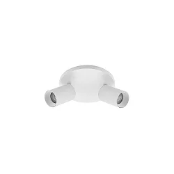 Deckenstrahler TAGES, 2-flammig, rund, 2x GU10, dreh- / schwenkbar, Aluminium, strukturweiß