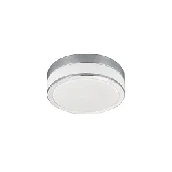 Wand- und Deckenleuchte EREVAN, IP44, Ø 23cm, 2x E27, Opalglas /  Stahl, Chrom glänzend