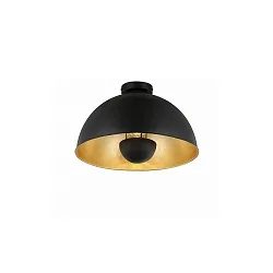 Deckenleuchte PIERIS, indirekt, Ø 41cm, E27 max. 15W, strukturschwarz / strukturgold