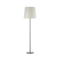 floor lamp with shade E27, nickel, black 