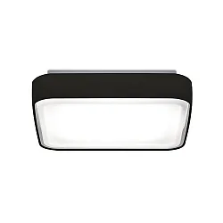 LED Deckenleuchte KORI 31 x 31cm, Direkt / Indirekt, 15W 3000K 1370lm, Schirm Chintz schwarz / opal