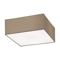 Deckenleuchte SOFT CUBE 38 x 38cm, 3 x E27 max. 60W, Schirm Chintz hellbraun / Diffusor PC