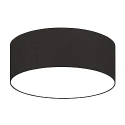 Deckenleuchte SOFT TUBE 480, Ø 48cm, 3 x E27 max. 60W, Schirm Chintz schwarz / Diffusor PC