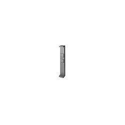LED Pollerleuchte ALOR, IP44, mit 2x IP-Steckdose, 230V AC,  6W 3000K, schaltbar, graphitgrau, 60cm