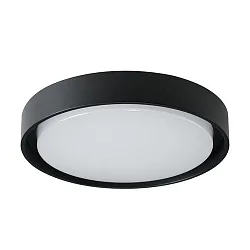 Outdoor LED Wand-/ Deckenleuchte BARTIE, ø 25cm, 110°, 14W, 3000K, 1210lm, IP54, rund, strukturschwarz