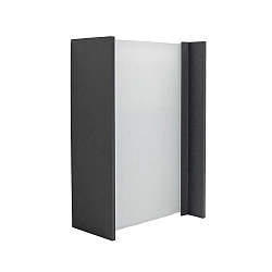 LED-Außenwandleuchte AKIMISKI, IP65/IP44 IK04, 20W 2700K 730lm 110°, schaltbar, inkl. Hausnummer-Set, anthrazit / opal