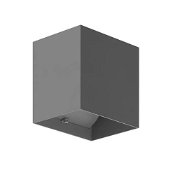 LED Außenwandleuchte IDAS, IP54, Up/ Down, HxBxT 14x14x11cm, 230V AC, 12W 3000K 900lm 145°, schaltbar, graphitgrau