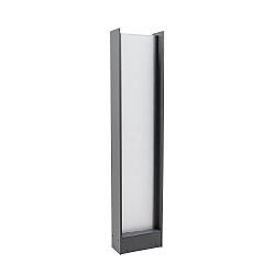 LED-Pollerleuchte AKIMISKI, IP65 IK04, 80cm, 20W 2700K 450lm 110°, schaltbar, inkl. Hausnummer-Set, anthrazit / opal