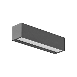 LED Außenwandleuchte DARBEE, IP65 IK04, 25cm, Down, 230V AC, 9W 3000K 600lm 120°, schaltbar, graphitgrau /  opal