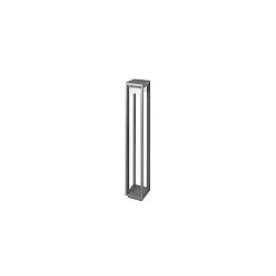 bollard lamp LEVU long, switchable IP54, powder coated, graphite grey 