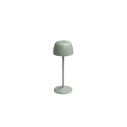 battery table lamp ROSS down, with touch dimmer IP54, sage green dimmable