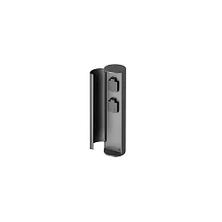 Outdoor Energiesäule MATURNA POWER, IP44, rund, mit Klappe, 230V AC, 2-fach, strukturgraphit