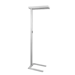 LED Stehleuchte MIKOL IP20, 100W, 4000K, 12000lm, Optik: Mikroprismen, schaltbar, silber
