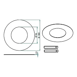 Reduzierring mit Außen-Ø 18cm, Schwarz