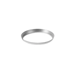 Deko-Ring für Outdoor LED Decken-/Wandleuchte MAKIRA - Ø 25cm, Recycling-PC, silber, strukturiert