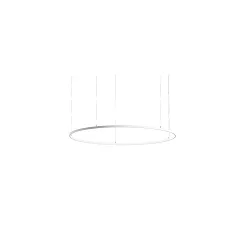 LED Pendelleuchte ANDROS IN, Ringform, Ø 180cm, CRi >90, UGR <22, Matter dimmbar, 130W 4000K, strukturschwarz