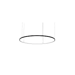 LED Pendelleuchte ANDROS IN, Ringform, Ø 180cm, CRi >90, UGR <22, Casambi dimmbar, 130W 4000K, strukturschwarz