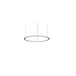 LED Pendelleuchte ANDROS IN/OUT, Ringform, Ø 80cm, CRi >90, UGR <22, DALI-2 dimmbar, 60W 4000K, strukturschwarz