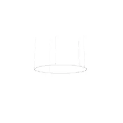 LED Pendelleuchte ANDROS IN/OUT, Ringform, Ø 180cm, CRi >90, UGR <22, Matter dimmbar, 130W 4000K, strukturschwarz