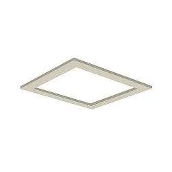 Akustik-Element SLENTIUM, quadratisch, 79.5 x 79.5cm / innen 60.2 x 60.2cm für LED Panel, inkl. Abhängung, cream