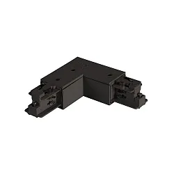 Eckverbinder 90° für 3-Phasen- / 1-Phasen-Stromschienen, Schutzleiter außen, Schwarz