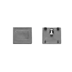 Endstück für 1- und 3- Phasen Stromschienen, silber