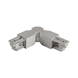Flexibler Eckverbinder für 3-Phasen-Stromschienen, Schutzleiter innen, Silber