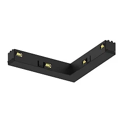 L-Verbinder zu 48V-Stromschiene PEPA, HOCH + FLACH, 90° Winkel, 10.5 x 10.5cm, elektrisch, schwarz