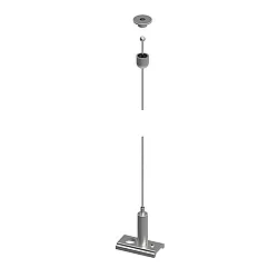 accessories wire suspension PEPA HIGH / 1.5M mechanical, adjustable, silver 4cm