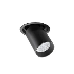 LED Einbaustrahler TRAXX MICRO 230V AC, 50 Hz, rund, CRI > 90, 6,8W, 30°, 3500K, 912lm, schwarz