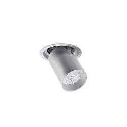 LED Einbaurichtstrahler TRAXX MICRO, 60°, 9W, 1099lm, IP20, 230V AC, 50 Hz, CRI > 90, rund, drehbar, 3500K, silber
