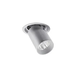 LED Einbaurichtstrahler TRAXX MINI, 60°, 15W, 1813lm, IP20, 230V AC, 50 Hz, CRI > 90, rund, 4000K, silber