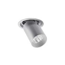 LED Einbaurichtstrahler TRAXX MIDI, 50°, 20W, 2724lm, IP20, 230V AC, 50 Hz, CRI > 90, rund, 3500K, silber