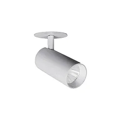 LED Halbeinbaustrahler TRAXX MIDI, 50°, 21W, 2612lm, IP20, 210V AC, 50 Hz, CRI > 90, DALI dimmbar, rund, 3000K, silber