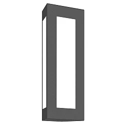 Outdoor wall luminaire TRAPEZ, IP44, E27, stainless steel / opal glass, anthracite