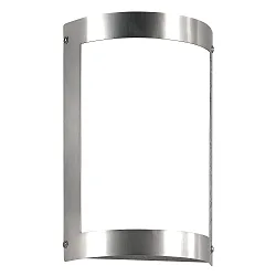 Outdoor LED wall luminaire 16/3, IP44, 12W 3000K 1200lm, stainless steel / opal glass