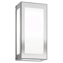 Outdoor LED Wandleuchte AQUA RAIN, IP44, 12W 3000K 1200lm, Edelstahl / Opalglas, gebürstet
