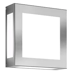 Außenwandleuchte AQUA LEGENDO, IP44, 2x E27, Edelstahl / Opalglas