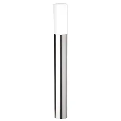 Outdoor floor luminiare AQUA PAULO, round, IP44, E27, stainless steel / opal glass, 90cm, brushed