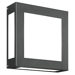 Outdoor wall luminaire AQUA LEGENDO, IP44, 2x E27, stainless steel / opal glass, anthracite